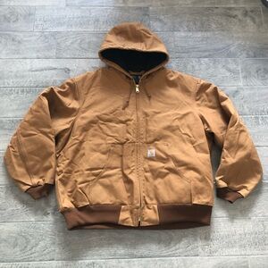 Vintage 90s Carhartt J140 Loose Fit Brown Hooded Jacket Mens Size 2XL - USA Made